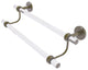 Clearview 30" Double Towel Bar with Groovy Accents, Antique Brass