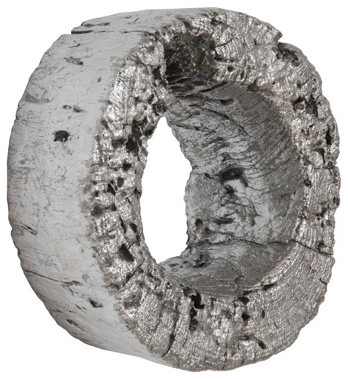 Cast Eroded Wood Circle Wall Tile