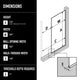 VIGO Zenith Frameless Fixed, Matte Gold, Shower Screen, 34" W X 74" H, Fluted Glass
