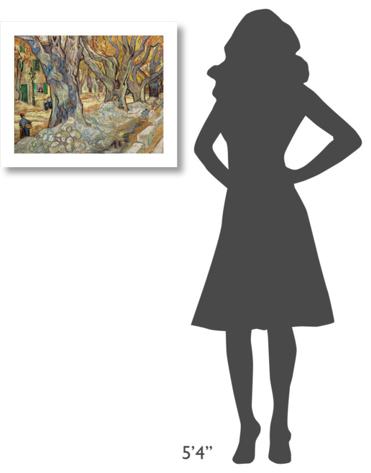 "Large Plane Trees, 1889" Digital Paper Print by Vincent van Gogh, 24"x19"