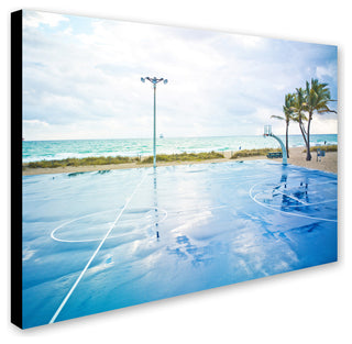 'Basketball by the Beach' Canvas Art by Preston
