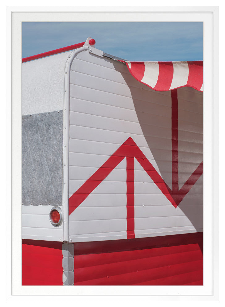 Vintage Trailer Fine Art Print, White, 40"x29"