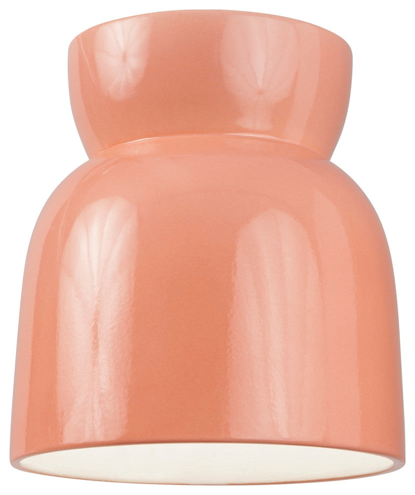Hourglass Outdoor Flush-Mount, Gloss Blush, Led