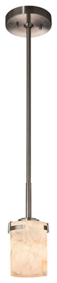 Alabaster Rocks! Atlas 1-Light Mini-Pendant, Brushed Nickel, LED