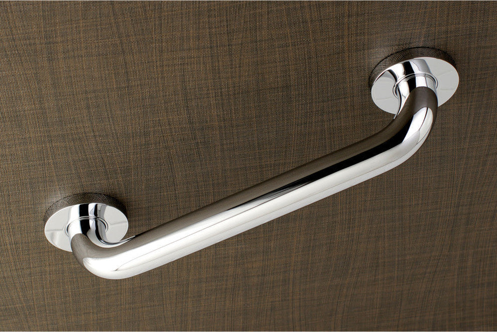 Kingston Brass 12" Decorative ADA Grab Bar, Polished Chrome