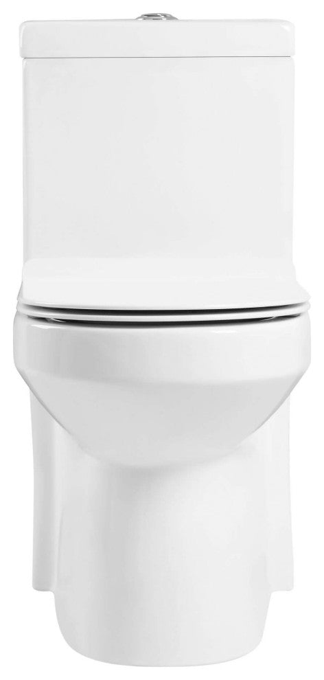 Fine Fixtures Dual-Flush Round One-Piece Toilet, Seat Included, 10" Rough in