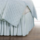 Stella Silk Velvet Bed Skirt, Icy Blue, Queen