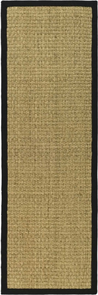 Safavieh Natural Fiber nf114c Solid Color Rug, Natural/Black, 8'0" X 8'0" Square
