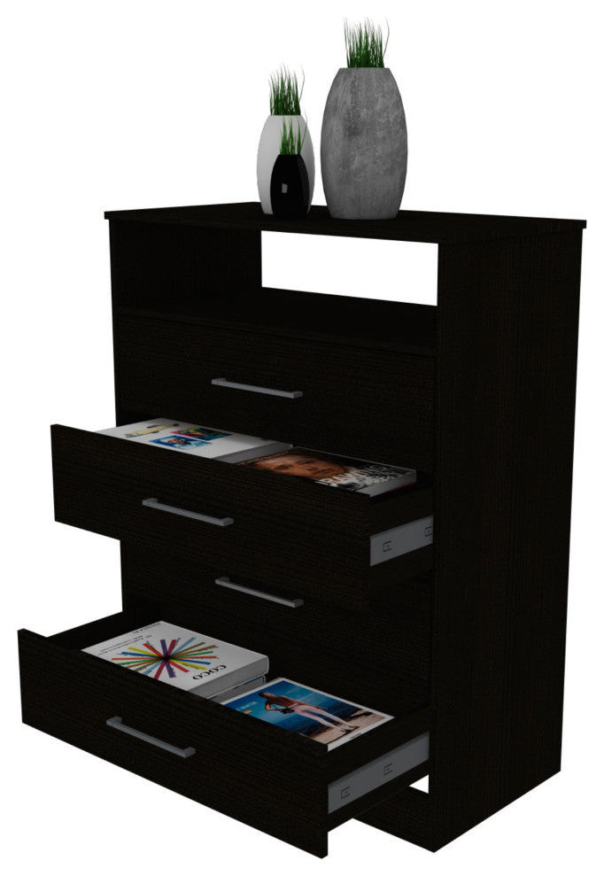 Athens, Dresser, With 4 Drawers, Black Wengue