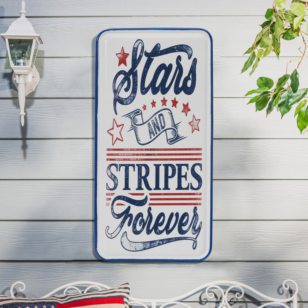 Set of 3, Assorted 23.8" Americana Wall Signs