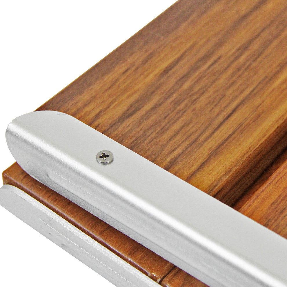 18" ADA Compliant Folding Teak Wood Shower Bench Seat
