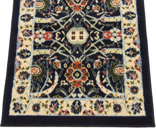 Unique Loom Navy Blue Espahan Cape Cod 2' 2 x 8' 2 Runner Rug