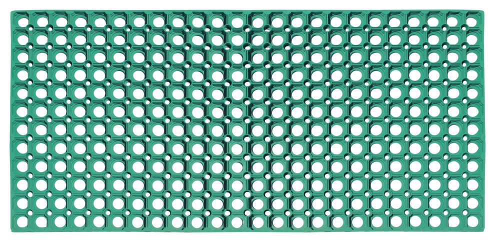 A1HC Rubber Grill Indoor/Outdoor Large Double Door Doormat, 19.6"x39.3", Green
