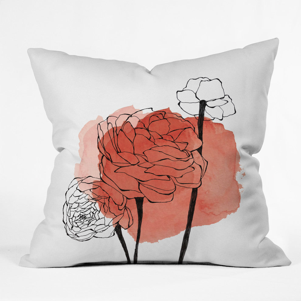 Deny Designs Morgan Kendall Ranunculus Outdoor Throw Pillow