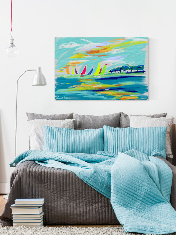 Marmont Hill, "Cap D Antibes" by Arthur Pina Painting on Wrapped Canvas, 24x16