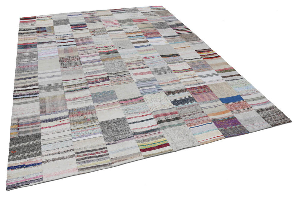 Rug N Carpet - Handmade Turkish 9' 11'' x 13' 1'' Unique Patchwork Kilim Rug
