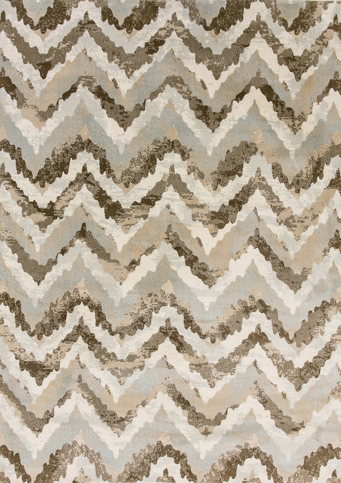 Melody Ivory and Beige Rug, 5'3"x7'7"