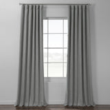Italian Textured Hotel Blackout Curtain Single Panel, Pebble Grey, 50"x96"
