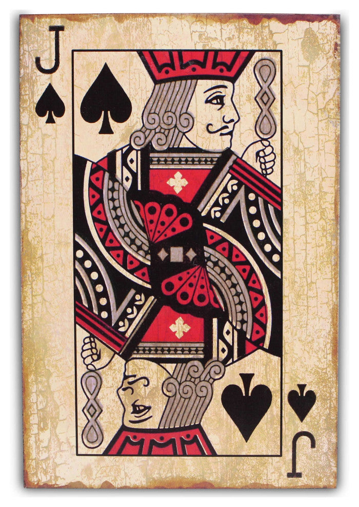 "Jack of Spades" Wall Sign, 23"x15"