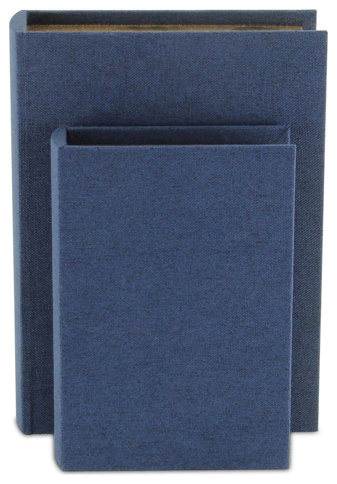 Canter Isle Navy Blue Linen Book Box Set
