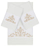 Scarlet 3-Piece Embellished Towel Set, White