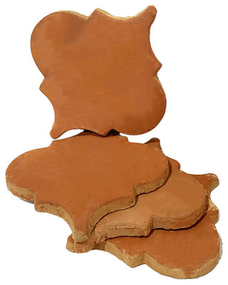 Encaustic Terracotta Arabesque, 9"x9Â½", Set of 20 tiles
