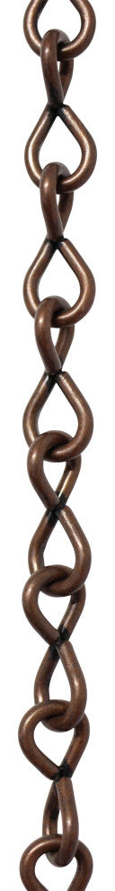 Steel Single Jack Basket Chain, 65 Reel, Antique Copper, U15