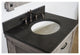 Rustic Fir Single Sink Vanity, Gray, Driftwood With Limestone Top, 30"