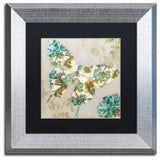 Color Bakery 'Winged Tapestry II' Art, Silver Frame, Black Matte, 11"x11"