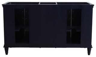60" Double Vanity, Blue Finish, Cabinet Only