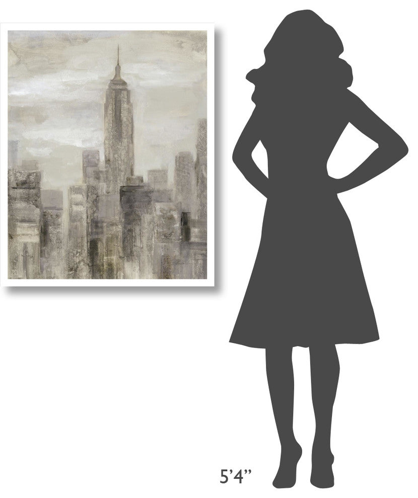 "City Blocks II Greige" Digital Paper Print by Silvia Vassileva, 30"x37"