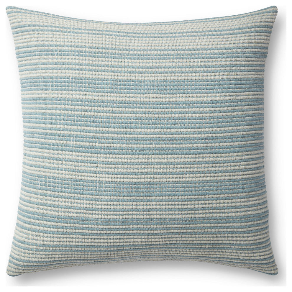 Jean Stoffer x Loloi Martha Blue 22'' x 22'' Cover, Poly Pillow
