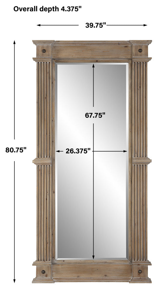 Uttermost 09799 McAllister Natural Wood Oversized Mirror
