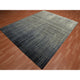Blue/Gray Modern Ombre Design Hand Knotted Pure Wool Oriental Rug, 8'0"x10'3"