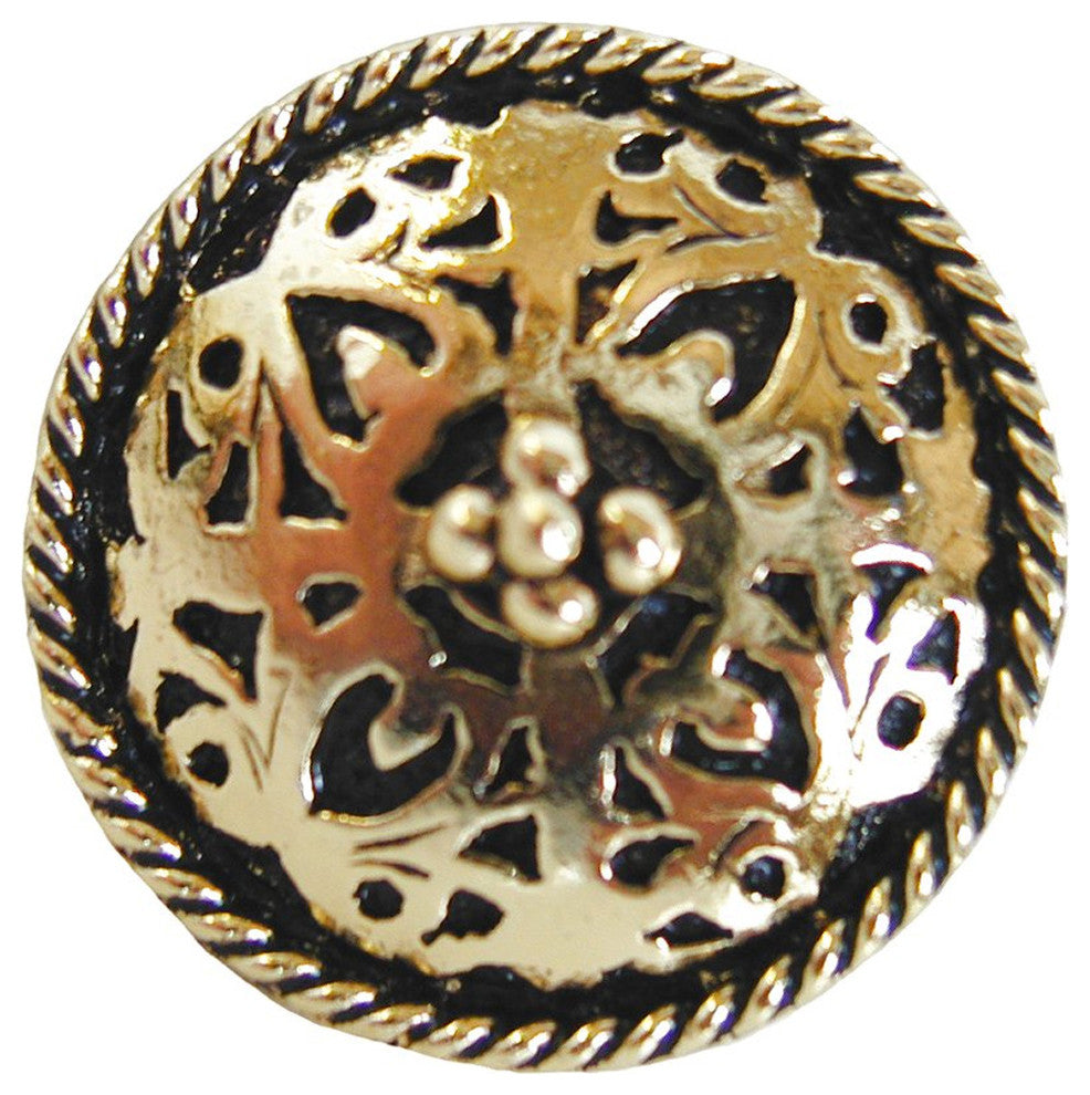 Moroccan Jewel Knob, Brite Brass