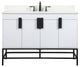 VF48848MWH-BS 48" Single Bathroom Vanity, White With Backsplash
