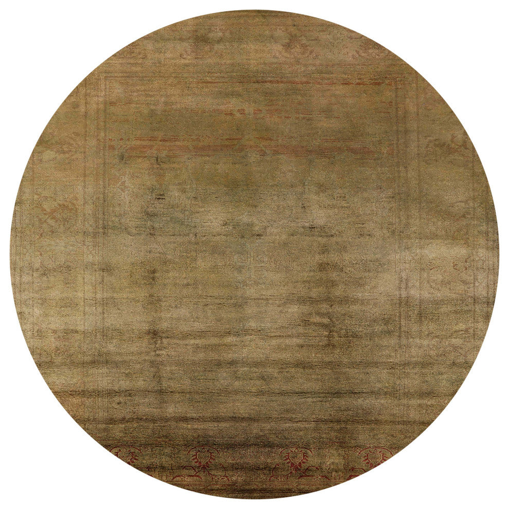 Ahgly Company Indoor Round Mid-Century Modern Area Rugs, 6' Round