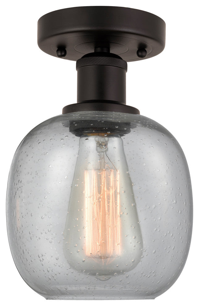 Innovations 616-1F-OB-G104 Belfast 1 Light Semi-Flush Mount, Oil Rubbed Bronze