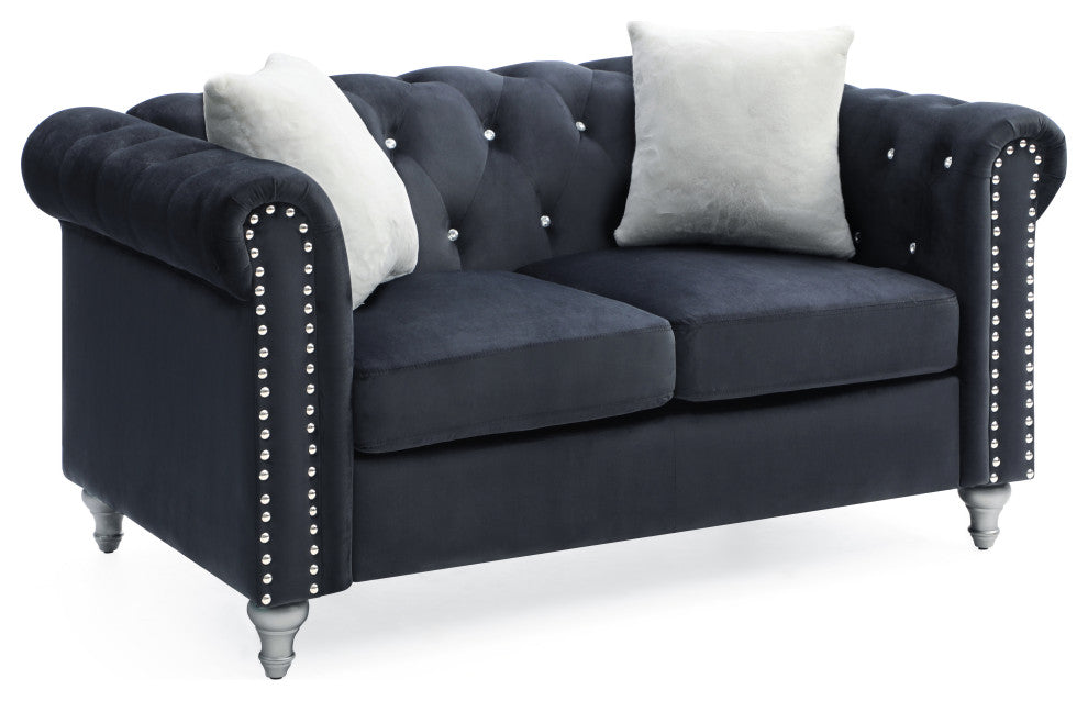 Raisa Loveseat, Black