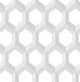Honeycomb Hexagonal Geometric 3D Wallpaper, Gray & White, Bolt