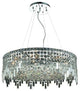 Elegant Maxim Dining Room Light, Chrome Finish With Royal Cut Crystal