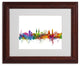 'Belfast Skyline II' Matted Framed Canvas Art by Michael Tompsett