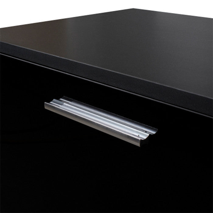 Black TV Stand 2 Storage Cabinet Media Console with open shelves