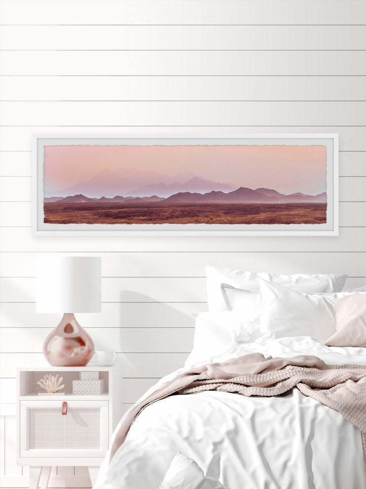 "Desert Horizon" Framed Painting Print, 30x10