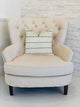 Interweave Vanilla Bean Luxury Throw Pillow in Black and White, 26"x26"