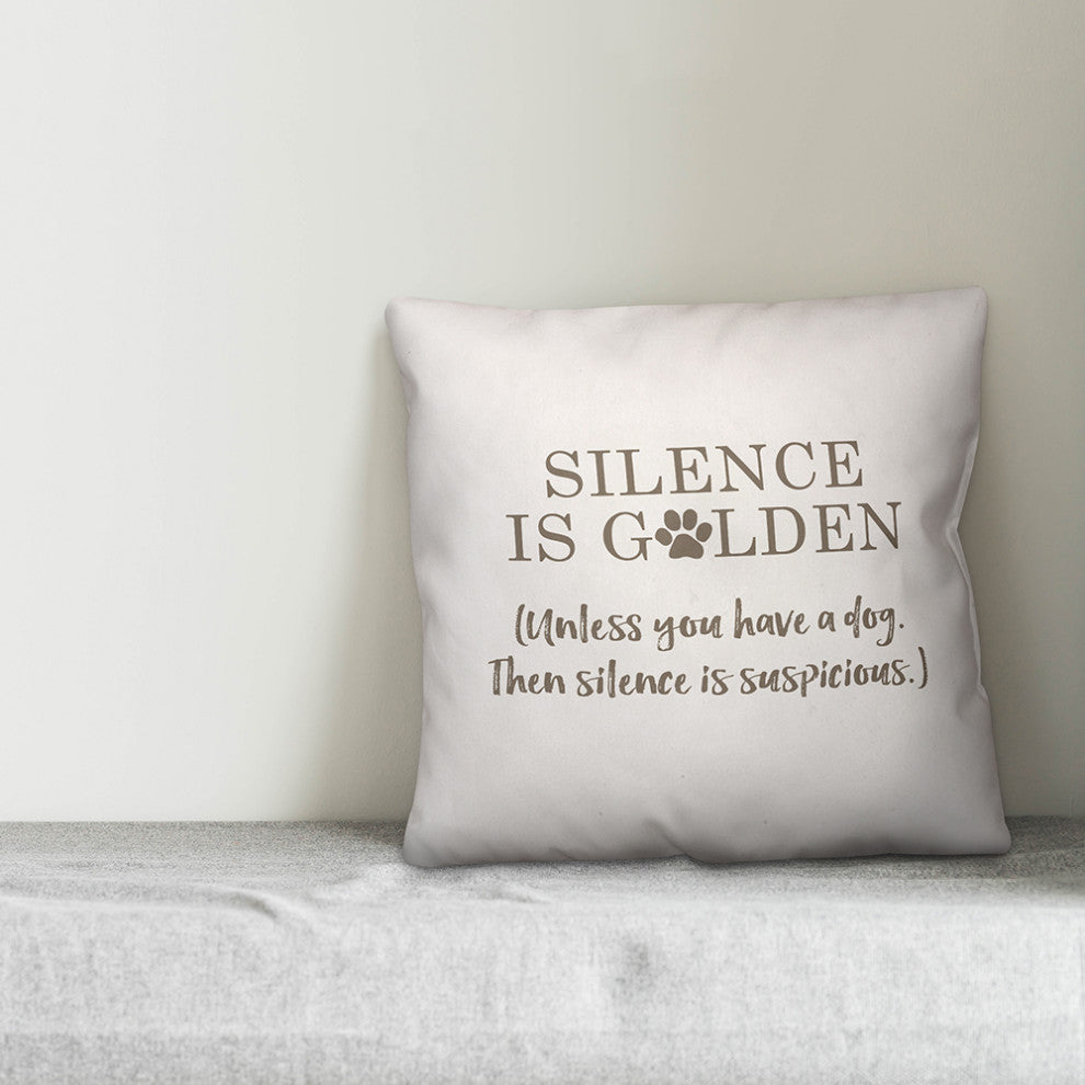 Suspicous Silence 18x18 Spun Poly Pillow