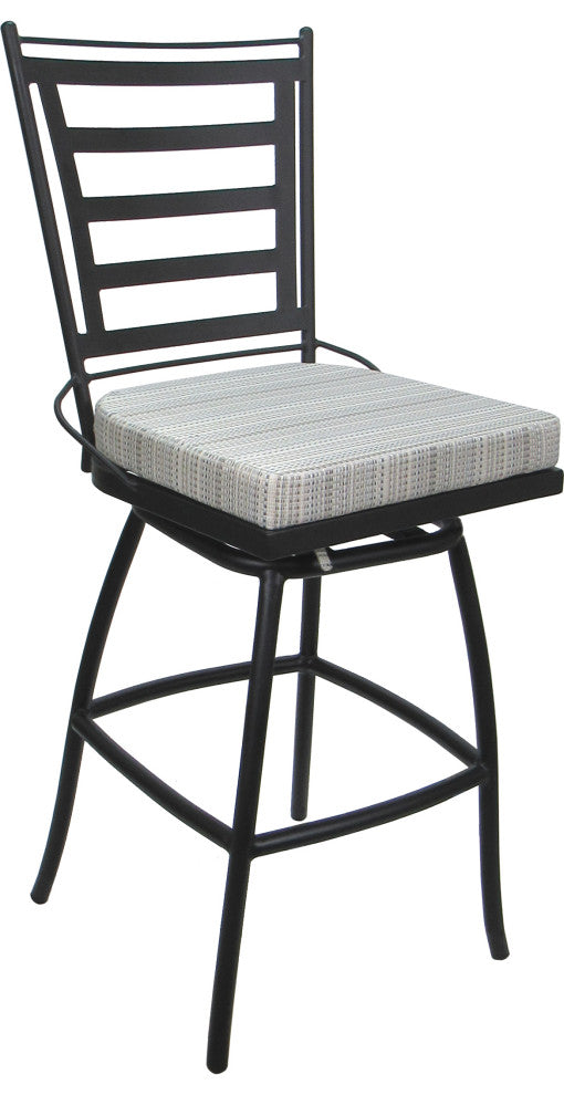 Outdoor Patio Bar Stool Jordan Without Arms, Natural Fun Gray, 26"