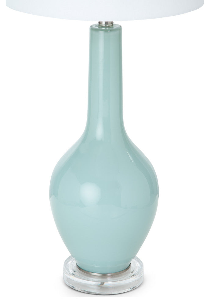 Set of 2 Aqua Modern Acrylic Table Lamps
