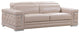 114" Modern Beige Leather Sofa Set