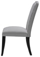 Cortesi Home Duomo Linen Crown Back Dining Chair, Set of 2, Stone Gray